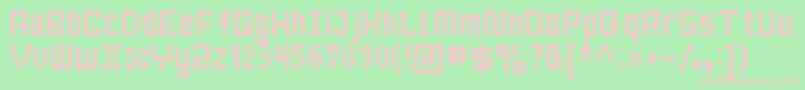 MrsKichinto Font – Pink Fonts on Green Background