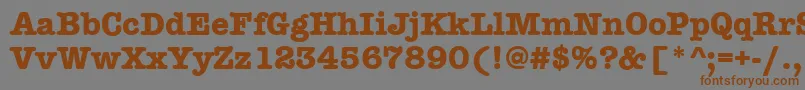 AmtypewriteritcttРџРѕР»СѓР¶РёСЂРЅС‹Р№ Font – Brown Fonts on Gray Background