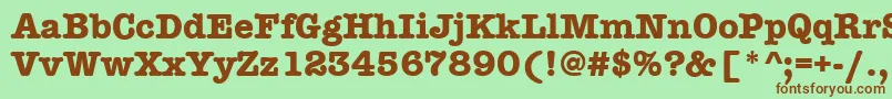 AmtypewriteritcttРџРѕР»СѓР¶РёСЂРЅС‹Р№ Font – Brown Fonts on Green Background