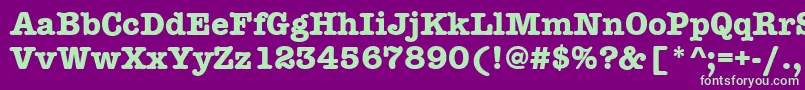 AmtypewriteritcttРџРѕР»СѓР¶РёСЂРЅС‹Р№ Font – Green Fonts on Purple Background