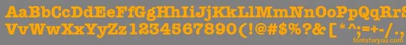 AmtypewriteritcttРџРѕР»СѓР¶РёСЂРЅС‹Р№ Font – Orange Fonts on Gray Background