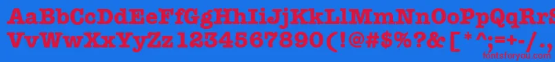 AmtypewriteritcttРџРѕР»СѓР¶РёСЂРЅС‹Р№ Font – Red Fonts on Blue Background