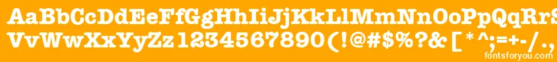 AmtypewriteritcttРџРѕР»СѓР¶РёСЂРЅС‹Р№ Font – White Fonts on Orange Background