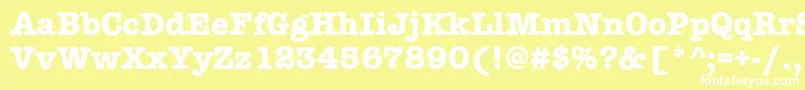 AmtypewriteritcttРџРѕР»СѓР¶РёСЂРЅС‹Р№ Font – White Fonts on Yellow Background