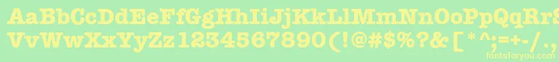 AmtypewriteritcttРџРѕР»СѓР¶РёСЂРЅС‹Р№ Font – Yellow Fonts on Green Background