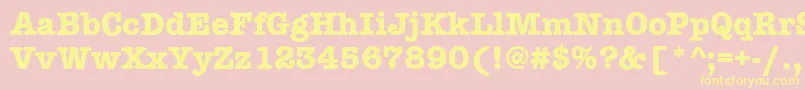 AmtypewriteritcttРџРѕР»СѓР¶РёСЂРЅС‹Р№ Font – Yellow Fonts on Pink Background