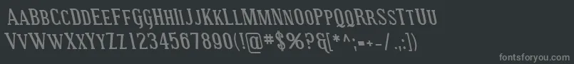 フォントSfcovingtonscrevBolditalic – 黒い背景に灰色の文字