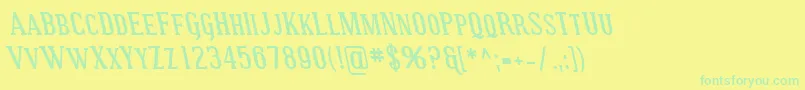 SfcovingtonscrevBolditalic Font – Green Fonts on Yellow Background