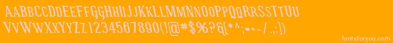 SfcovingtonscrevBolditalic Font – Pink Fonts on Orange Background
