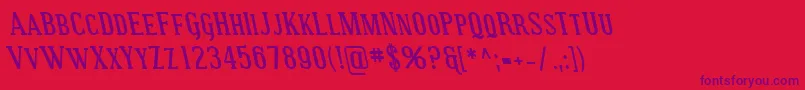 SfcovingtonscrevBolditalic Font – Purple Fonts on Red Background