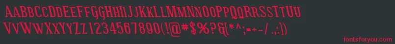 SfcovingtonscrevBolditalic Font – Red Fonts on Black Background