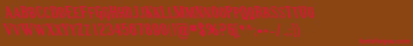 SfcovingtonscrevBolditalic Font – Red Fonts on Brown Background