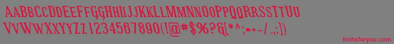 SfcovingtonscrevBolditalic Font – Red Fonts on Gray Background