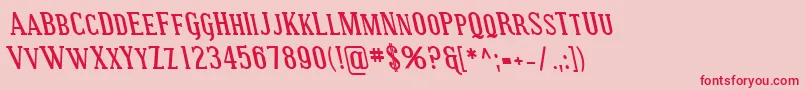 SfcovingtonscrevBolditalic Font – Red Fonts on Pink Background