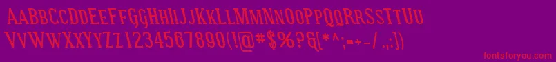 SfcovingtonscrevBolditalic Font – Red Fonts on Purple Background
