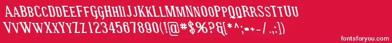 SfcovingtonscrevBolditalic Font – White Fonts on Red Background