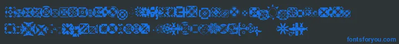 Ritualfour Font – Blue Fonts on Black Background