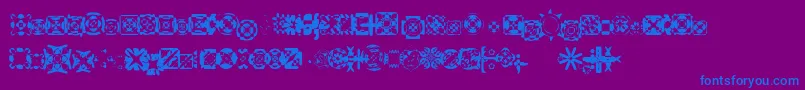 Ritualfour Font – Blue Fonts on Purple Background