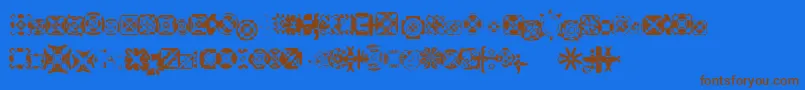 Ritualfour Font – Brown Fonts on Blue Background