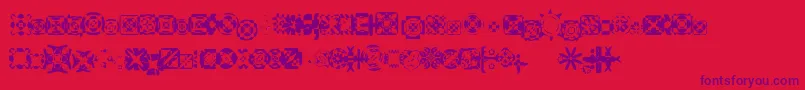 Ritualfour Font – Purple Fonts on Red Background