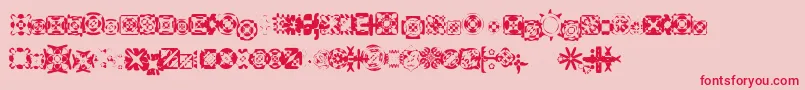 Ritualfour Font – Red Fonts on Pink Background