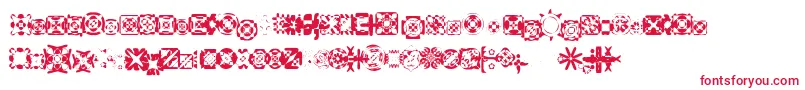 Ritualfour Font – Red Fonts on White Background