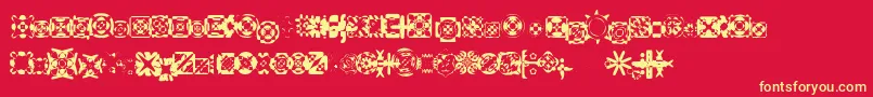 Ritualfour Font – Yellow Fonts on Red Background