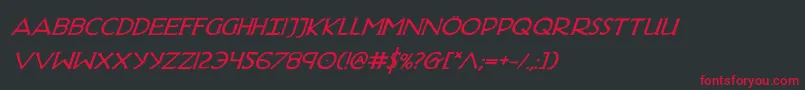 Hadriaticbi Font – Red Fonts on Black Background