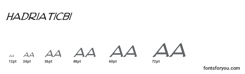 Hadriaticbi Font Sizes