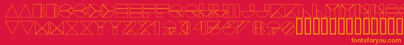 PangraphLight Font – Orange Fonts on Red Background