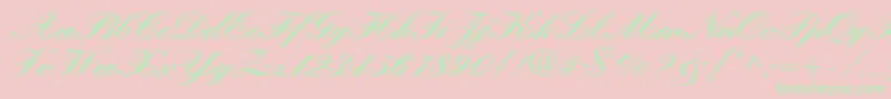 KastlerBoldItalic Font – Green Fonts on Pink Background