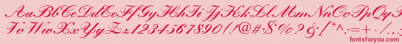 KastlerBoldItalic-Schriftart – Rote Schriften auf rosa Hintergrund