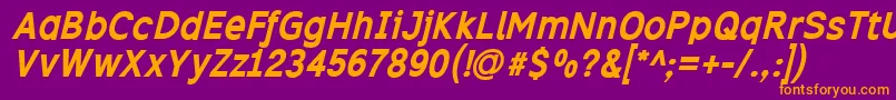 More about Excibi Font Excibi Font – Orange Fonts on Purple Background