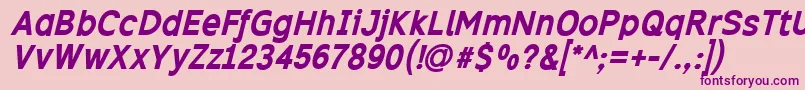 Excibi Font – Purple Fonts on Pink Background