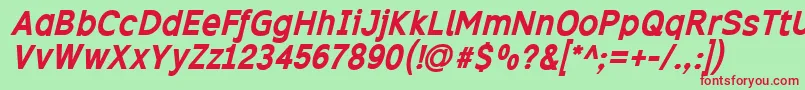 Excibi Font – Red Fonts on Green Background