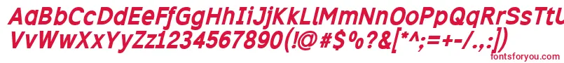 Excibi Font – Red Fonts on White Background
