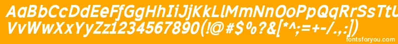 Excibi Font – White Fonts on Orange Background