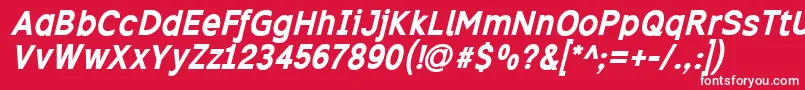 Excibi Font – White Fonts on Red Background