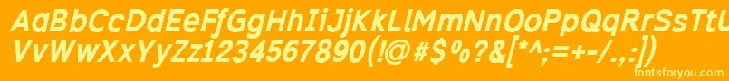 Excibi Font – Yellow Fonts on Orange Background