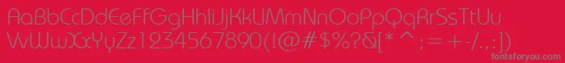 BauhausLightBt Font – Gray Fonts on Red Background