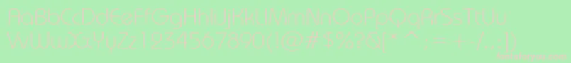 BauhausLightBt Font – Pink Fonts on Green Background