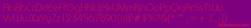 BauhausLightBt Font – Red Fonts on Purple Background
