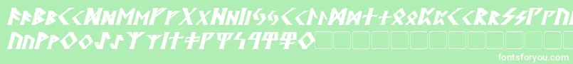 KehdraiBoldItalic Font – White Fonts on Green Background