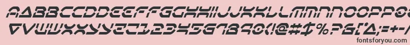 フォントOberondeuxcondital – ピンクの背景に黒い文字