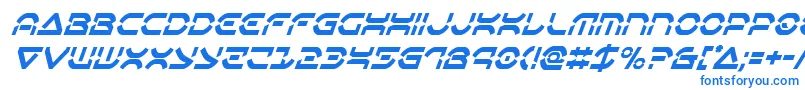 Шрифт Oberondeuxcondital – синие шрифты на белом фоне