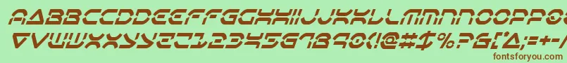 Oberondeuxcondital-fontti – ruskeat fontit vihreällä taustalla