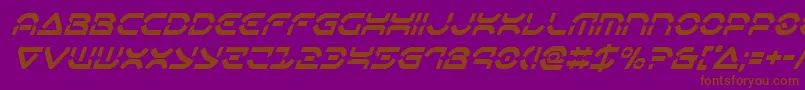 Шрифт Oberondeuxcondital – коричневые шрифты на фиолетовом фоне
