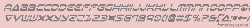 Oberondeuxcondital-fontti – harmaat kirjasimet vaaleanpunaisella taustalla