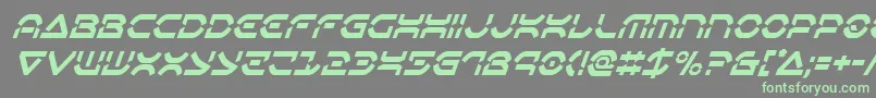 Шрифт Oberondeuxcondital – зелёные шрифты на сером фоне