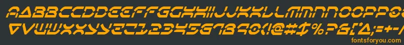 Шрифт Oberondeuxcondital – оранжевые шрифты на чёрном фоне